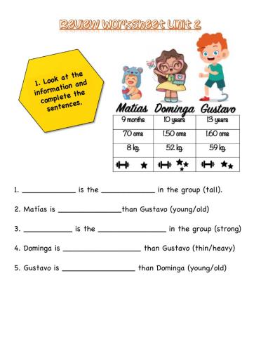 Comparatives and Superlatives.