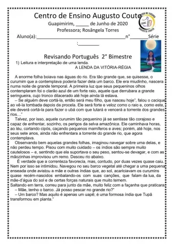 Interpretação de texto 2° Bimestre