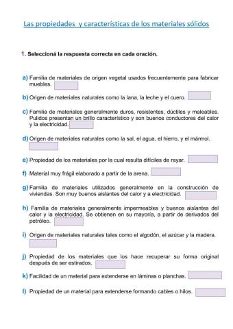 Propiedades de los materiales sólidos