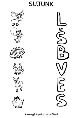 Sujunk raides su paveiksliukais