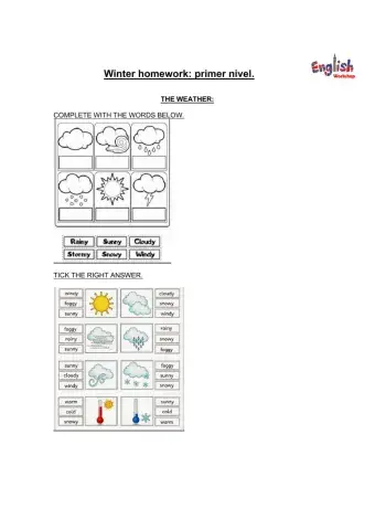 Winter homework: WEATHER