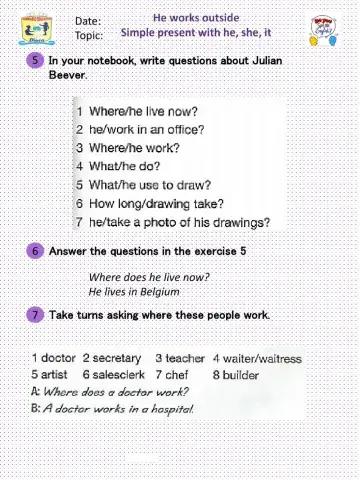 Simple present with he, she, it