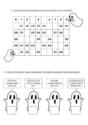 Fantasmas - Grilla de números