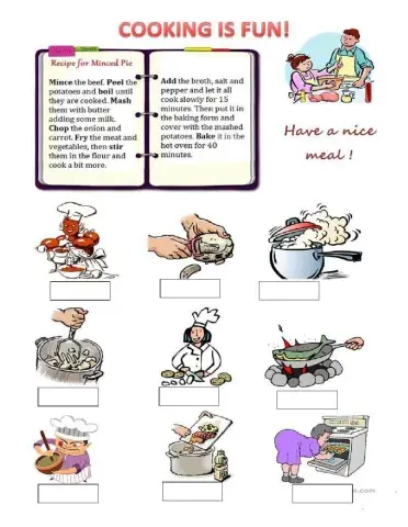 Cooking verbs