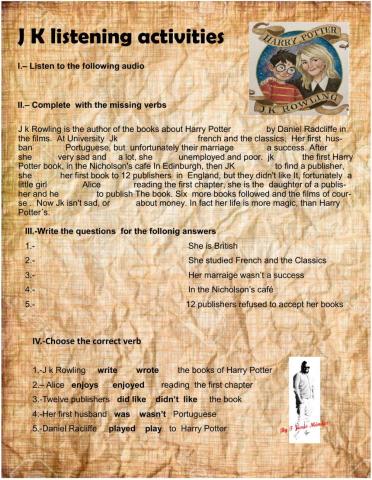 J K Listening activities