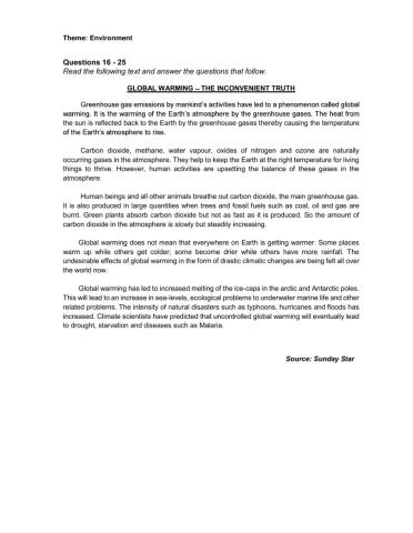 Global Warming - The Inconvenient Truth