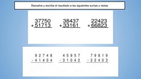 Sumas y restas
