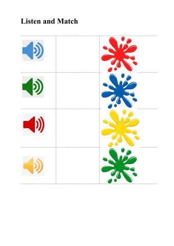 Colours red green yellow blue