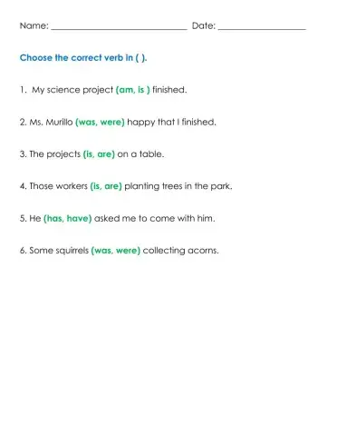 Verb to be and helping verbs