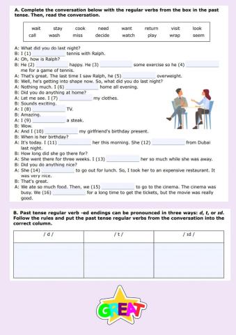 Past simple - regular verbs
