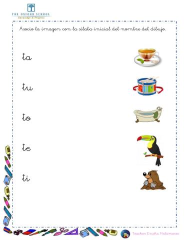 Silabas ta te ti to tu