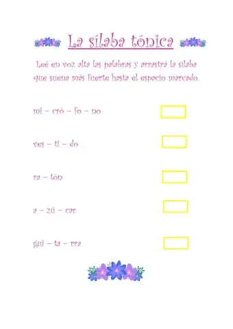 La sílaba tónica