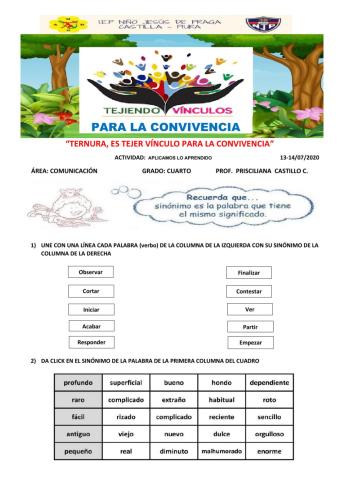 Sinónimos y antónimos