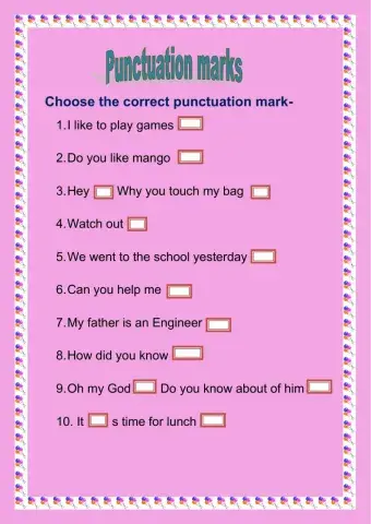 Punctuation marks
