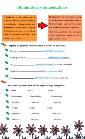 Aumentativos y diminutivos
