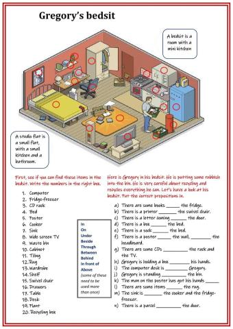 Prepositions of place and furniture