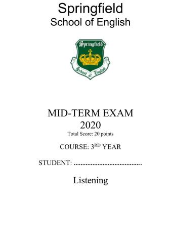 Mid term listening 3rd year