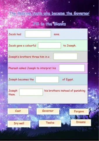 Lesson: 6 The Hebrew youth who became the Governor