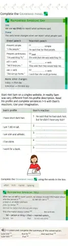 Reported Speech: Say and tell