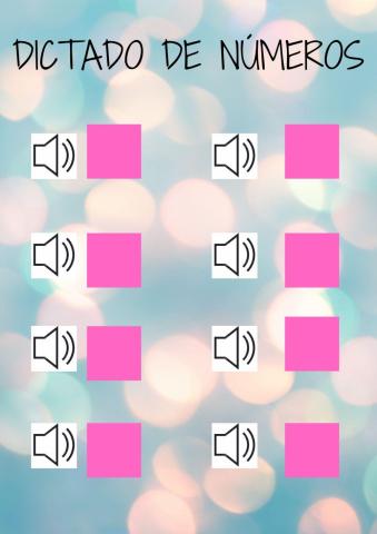 Dictado de número hasta el 69