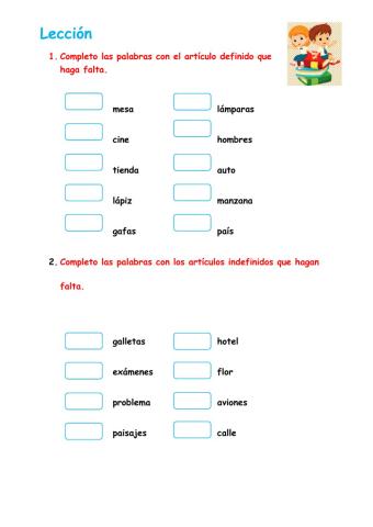 Artículos y sustantivos