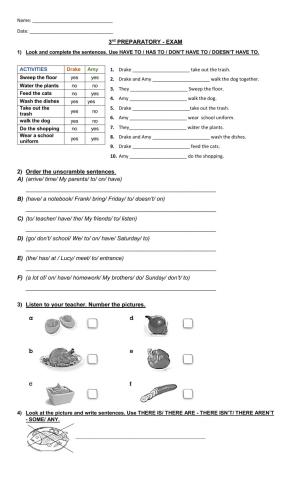 3rd PREPARATORY- EXAM