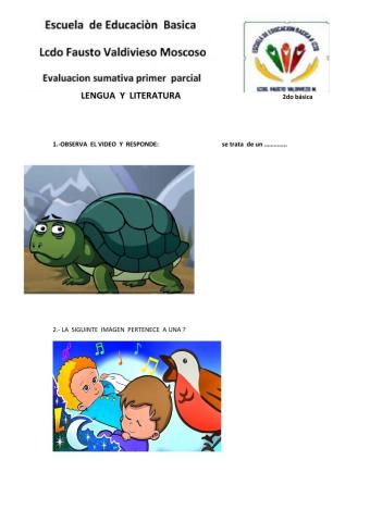 Prueba  sumativa primer parcial