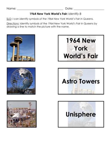 1964 New York World’s Fair: Identify B