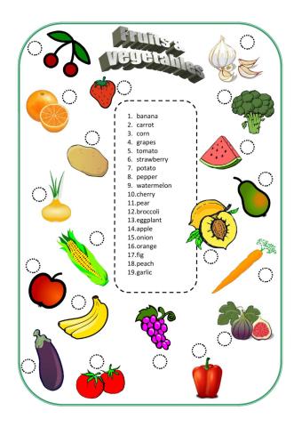 Friut and Vegetables