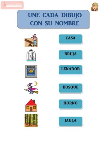 Nombre dibujo casita de chocolate