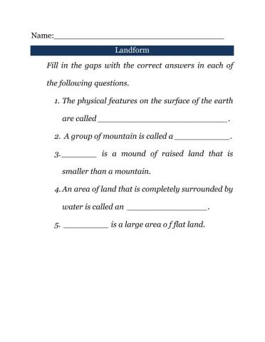 Landforms