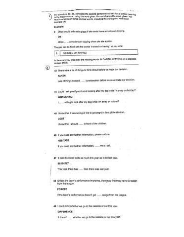 Sentence transformation