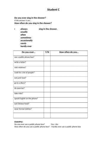 How Often Do You... C