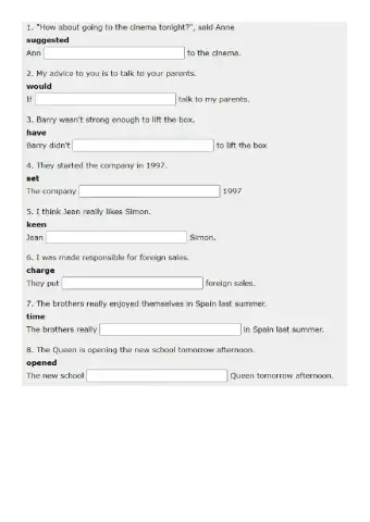 Key Word Transformations 2