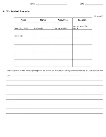 Describing your hometown