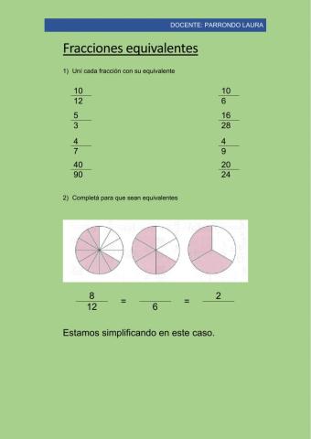 Fracciones equivalentes
