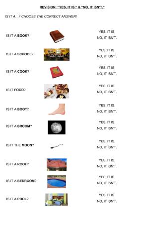 Yes, it is. no, it isn't.