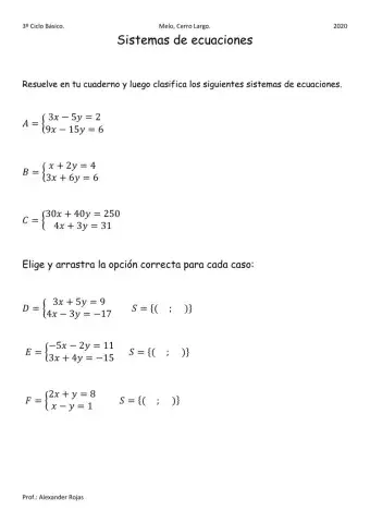 Sistemas de Ecuaciones