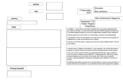 Formal letter structure