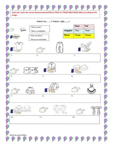 Demonstratives and clothes