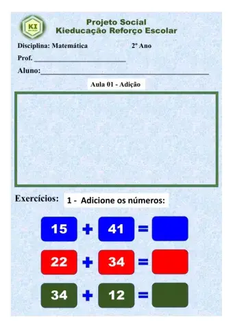Aula 01 Adição 2º ano