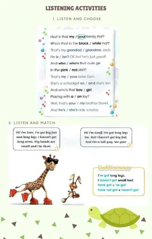 Have-has got Listening Activities