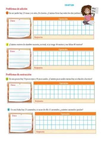 Problemas de suma y resta