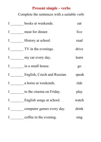 Present simple - verbs
