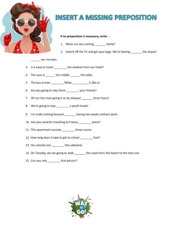 Insert a missing preposition