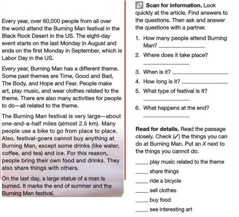 Reading Comprehension basic 03 Burning man