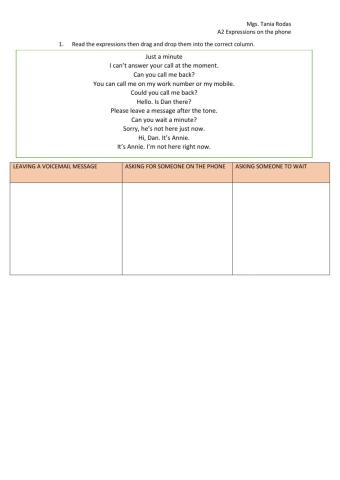 Expressions on the phone