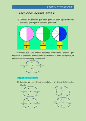 Fracciones equivalentes