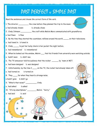 Past Perfect v Simple Past Multiple choice