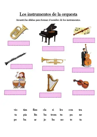 Los instrumentos de la orquesta